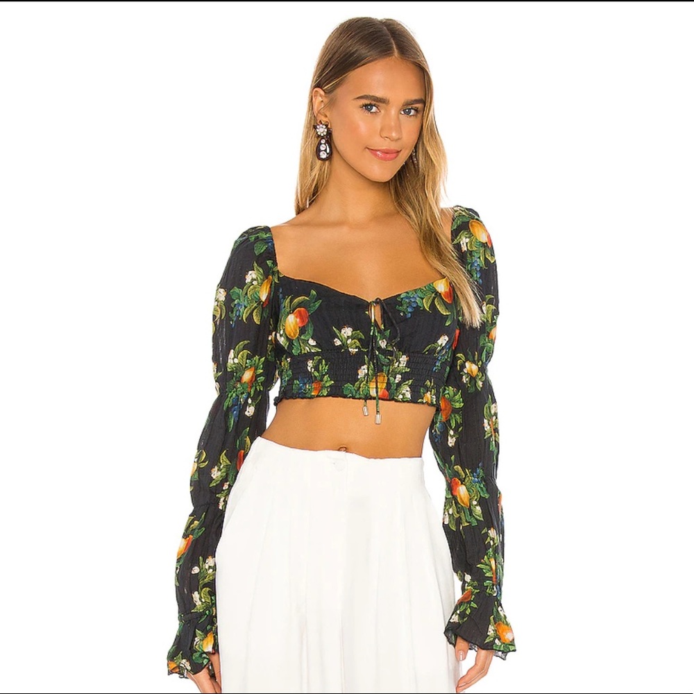 Ada Top In Dark Orchard Print Size 4 - image 1